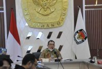 Anggota KPU Parsadaan Harahap saat hadir pada kegiatan Harmonisasi Peraturan KPU (PKPU) terkait Tata Kerja KPU, KPU Provinsi, KPU Kabupaten/Kota