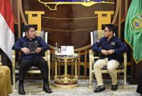 Gubernur Sumatra Selatan H Herman Deru saat menerima audiensi PWI Sumatera Selatan bersama Kadin Kominfo Prabumulih 