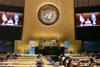 Menlu RI Retno Marsudi pada sidang Majelis Umum  PBB ke-77 di New York