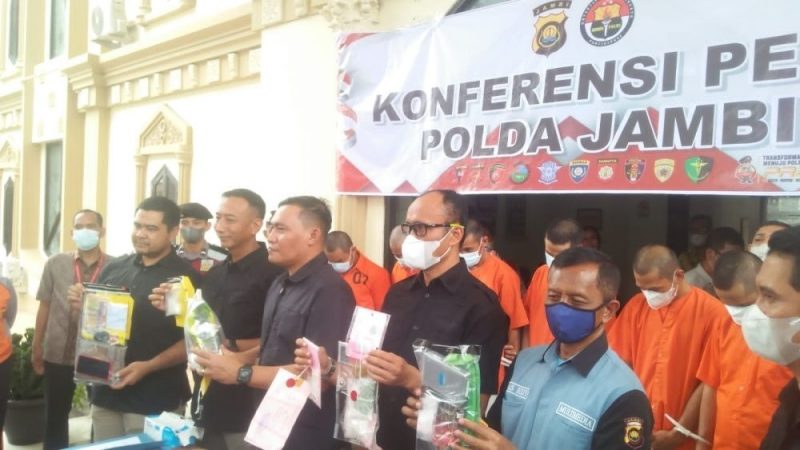 Polda Jambi sita barang bukti narkotika senilai Rp 1 Miliar lebih