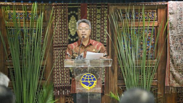 Sekretaris Jenderal Kemenhub Novie Riyanto, saat membuka acara Uji Petik Penilaian Kinerja PPB