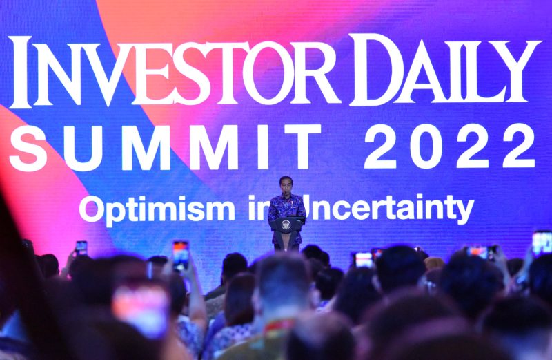 Presiden Jokowi membuka Investor Dialy Summit 2022, di JCC, Selasa (11/10/2022) 