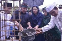 Groundbreaking Pembangunan Tiang Kubah Masjid Al Hidayah Kotanegara OKU Timur