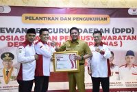 Gubernur Sumsel H Herman Deru menghadiri Pelantikan dan Pengukuhan Dewan Pengurus Daerah DPD Asosiasi Badan Permusyawaratan Desa Nasional Sumsel