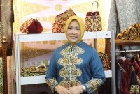 Ketua Dewan Kerajinan Nasional Daerah (Dekranasda) Sumsel Hj Febrita Lustia HD pada acara  Kriya Nusa 2022  