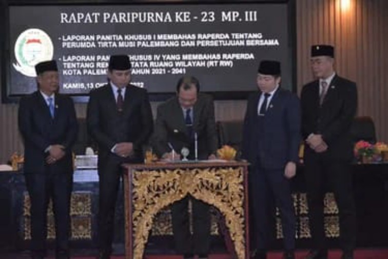 Dewan Perwakilan Rakyat Daerah [DPRD] Palembang menggelar Rapat Paripurna Istimewa ke -23, masa persidangan III tahun 2022, Kamis [13/10/2022].