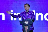 Presiden Joko Widodo saat membuka secara resmi Investor Daily Summit 2022, di Jakarta Convention Center (JCC), Selasa (11/10/2022)