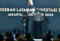 Wapres Ma’ruf Amin membuka Anugerah Layanan Investasi Tahun 2022, Rabu (12/10/2022), di Grand Ballroom Hotel Fairmont, Jakarta Pusat