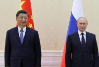 Presiden Rusia Vladimir Putin dan Presiden China Xi Jinping