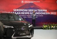 Serah Terima Kendarran Listrik Pendukung KTT G20, di Plaza Parkir Timur Gelora Bung Karno, Jakarta, Rabu (19/10/2022)