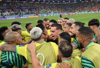 Para pemain Timnas Brasil merayakan golnya ke gawang Swiss pada pertandingan kedua Grup G di Stadium 974, Senin (28/11/2022) dini hari WIB. (Foto: fifa.com)