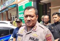 Kapolres Bogor AKBP Iman Imanuddin saat memberikan keterangan kepada wartawan