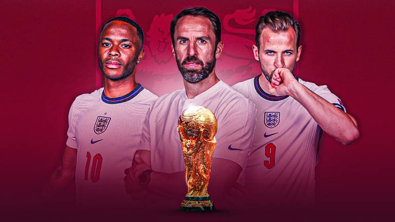 Ilustrasi tim nasional Inggris di Piala Dunia 2022 di Qatar. (Foto: Sky Sport)