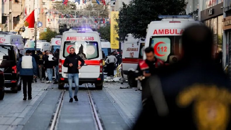 Ledakan bom mematikan terjadi di kawasan padat pejalan kaki di daerah Taksim, pusat kota Istanbul, Turki