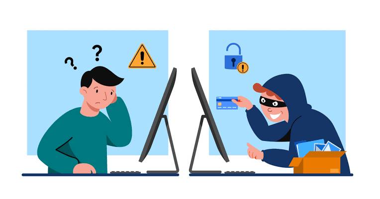 Ilustrasi penipuan daring atau online. (Freepik)