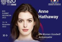 B20 Summit akan dihadiri Anne Hathaway, artis sekaligus pebisnis dari Hollywood. (Foto: Instagram B20)