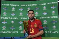 Bek Timnas Spanyol, Jordi Alba, terpilih sebagai man of the match laga melawan Jerman di Piala Dunia 2022. (Foto: Twitter Timnas Spanyol)