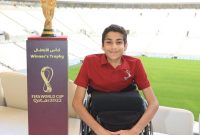 Duta Piala Dunia 2022, Ghanim Al-Muftah yang akan melantunkan ayat suci Al-Quran pada upacara pembukaan di Stadion Al-Bayt, Al-Khor, Doha Utara, Minggu (20/11/2022) malam WIB. (Foto: fifa.com)