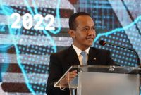 Menteri Investasi/BKPM Bahlil Lahadalia membuka Forum Investasi yang diadakan di Bali Nusa Dua Convention Center (BNDCC), Jumat (11/11/2022)