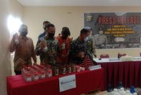 berhasil membongkar kasus peredaran minuman keras (miras) oplosan di Banyuasin