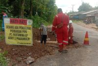 Pertamina EP Prabumulih Field (PEP Prabumulih) menangani kerusakan pipa yang terjadi di Jalan Nigata, Kecamatan Prabumulih Timur, Prabumulih