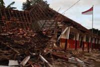 Atap dan tembok sekolah yang ambruk akibat gempa Cianjur (Foto: Istimewa)