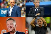 Pelatih Brasil, Tite (kiri atas), pelatih Portugal, Fernando Santos (kanan atas), pelatih Belanda, Louis van Gaal (kiri bawah), dan pelatih SPanyol, Luis Enrique (kanan bawah). (Foto: fifa.com)