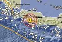 Peta gempa Sukabumi. Dokumentasi/ Twitter BMKG