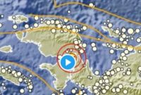 Peta gempa Teluk Bintuni, Papua Barat. Dokumentasi/ Twitter BMKG