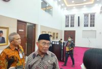 Menteri Koordinator bidang Pembangunan Manusia dan Kebudayaan Muhadjir Effendy saat ditemui wartawan di Kantor KEMENKO PMK 