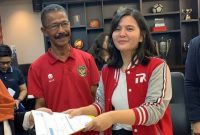 Mantan Sekretaris Jenderal PSSI Ratu Tisha Destria Mendaftar Diri Jadi Waketum PSSI Periode 2023-2027, Jakarta, Minggu (15/1)