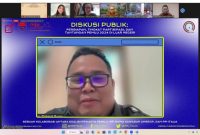 Ketua Bawaslu Rahmat Bagja saat menjadi narasumber dalam Diskusi Publik kerja sama Koalisi Pewarta Pemilu dan Perhimpunan Pelajar Indonesia Italia, Jumat (20/1/2023)