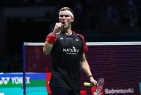 Pebulutangkis tunggal putra Denmark, Viktor Axelsen saat berlaga di ajang Malaysia Open 2023. (Foto: badmintonphoto.com)