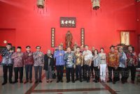 Ketua KPU RI saat audiensi dengan Majelis Tinggi Agama Khonghucu Indonesia (Matakin), di Klenteng Kong Miao, Jakarta, Jumat (13/1/3022)