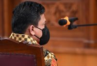 Terdakwa Ferdy Sambo tiba untuk menjalani sidang dakwaan kasus pembunuhan berencana terhadap Brigadir Nopriansyah Yosua Hutabarat, Senin (17/10/2022)