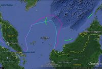 Garis perbatasan di Laut Natuna. (Gambar: Google Earth)