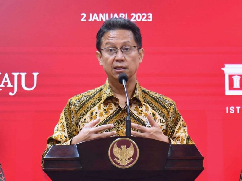 Menteri Kesehatan Budi Gunadi Sadikin memberi keterangan pers di Kantor Presiden, Senin (2/1/2023). (Foto: Biro Pers Setpres)