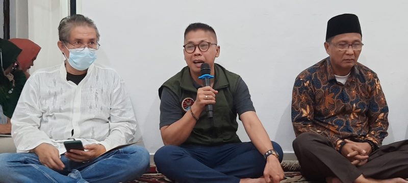 Ketua PWI Sumsel, H Firdaus Komar Spd MSi saat syukuran akhir tahun, Sabtu (31/12/2022) malam