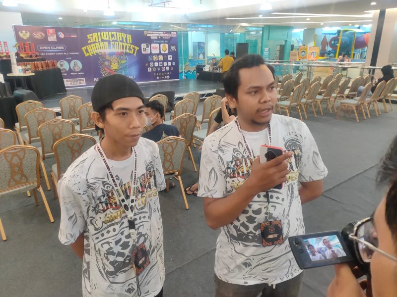 Ketua Panitia Sriwijaya Channa Contest sekaligus Ketua Sriwijaya Community, Yusfik Anwari saat memberikan keterangan pers pada wartawan, Minggu (29/1/2023)