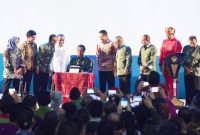 Presiden Jokowi menghadiri Puncak Peringatan HPN 2023, di Deli Serdang, Sumatera Utara, Kamis (09/02/2023) 