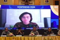 Sri Mulyani saat memberikan keterangan pers di Kantor Pusat DJP, Jumat (24/2/2023) (foto: tangkapan layar)