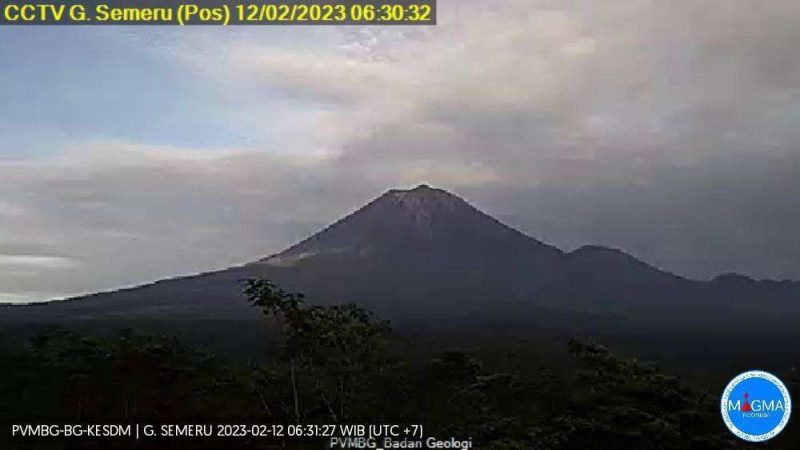 Visual Gunung Semeru. Foto: PVMBG