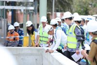 Wakil Gubernur Sumsel Ir H Mawardi Yahya meninjau langsung pengerjaan Proyek Instalasi Pengolahan Air Limbah (IPAL) Kota Palembang yang berlokasi di Jalan Dr Sutami Kecamatan Kalidoni Palembang, Kamis (2/2/2023)