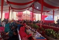 Musyawarah Rencana Pembangunan Kecamatan [Musrenbangcam] Tahun 2024 di di Halaman Kantor Camat Banyuasin III Kabupaten Banyuasin, Kamis [2/2/2023]