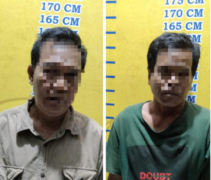 Dua tersangka pengedar narkoba saat diamankan Ditres Narkoba Polda Sumsel