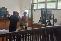 Suasana sidang di Pengadilan Negeri (PN) Kelas 1 Palembang, Kamis (23/2/2023)
