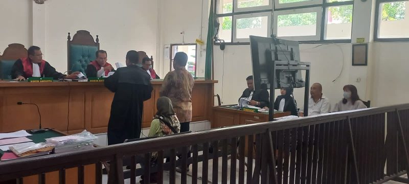 Suasana sidang di Pengadilan Negeri (PN) Kelas 1 Palembang, Kamis (23/2/2023)