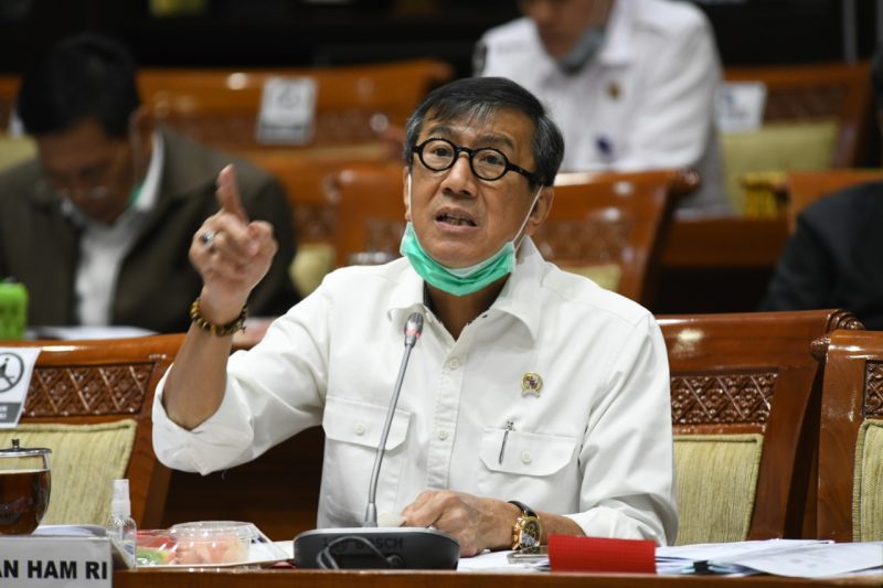 Menteri Hukum dan Hak Asasi Manusia (Menkumham) Yasonna H Laoly