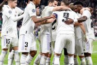 Pemain Real Madrid usai mengalahkan Liverpool, Kamis (16/3/2023) dini hari WIB (fot: twitter Real Madrid FC)