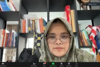 Anggota Bawaslu Lolly Suhenty menjadi narasumber secara daring dihadapan dekan-dekan Fakultas Ilmu Sosial (FISIP) se-Indonesia, Jumat (10/3/2023)